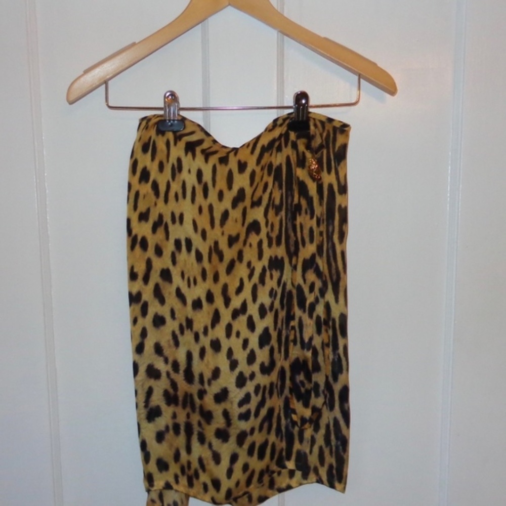 Roberto Cavalli Silk Wrap Skirt